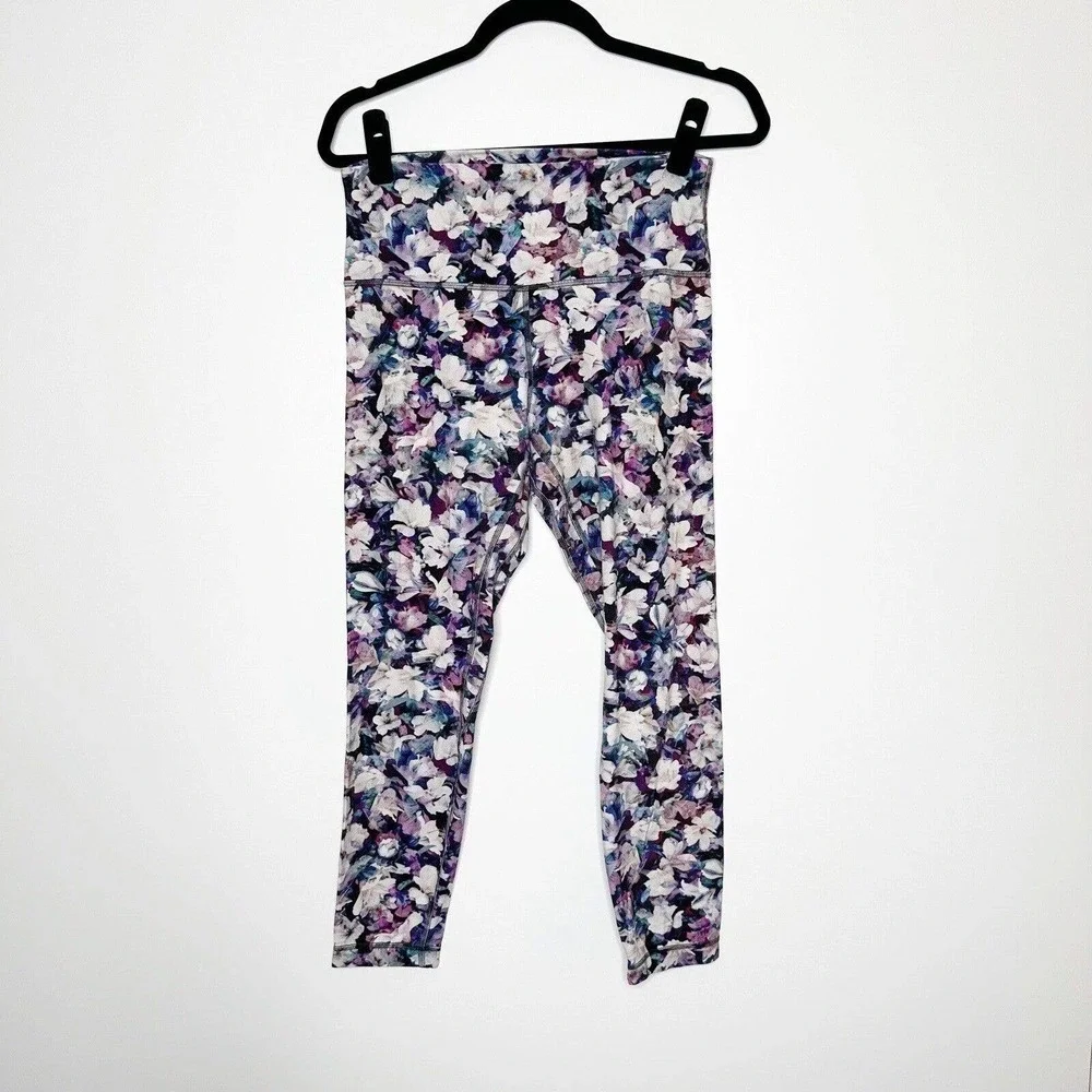 Lululemon Align Crop 25" Utopia Multi Floral Leggings Women's Size 10 - Picture 3 of 5
